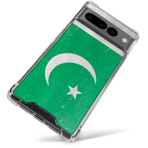 Pakistan Flag Distressed Google Pixel 7 Pro Clear Case